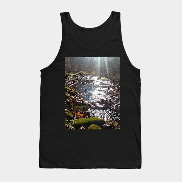 Mossy rock stream Tank Top by Edwardtiptonart